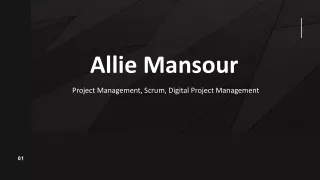 Allie Mansour - Proficient in Implementing Business Plans