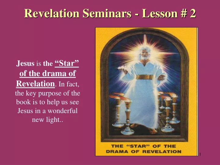 revelation seminars lesson 2