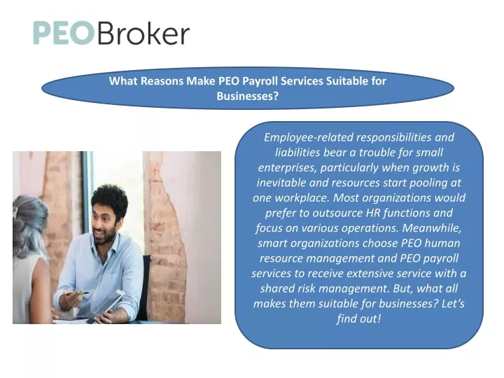 what reasons make peo payroll services suitable