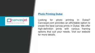 Photo Printing Dubai  Canvasjet.com