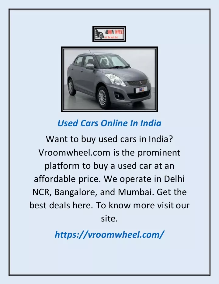 used cars online in india