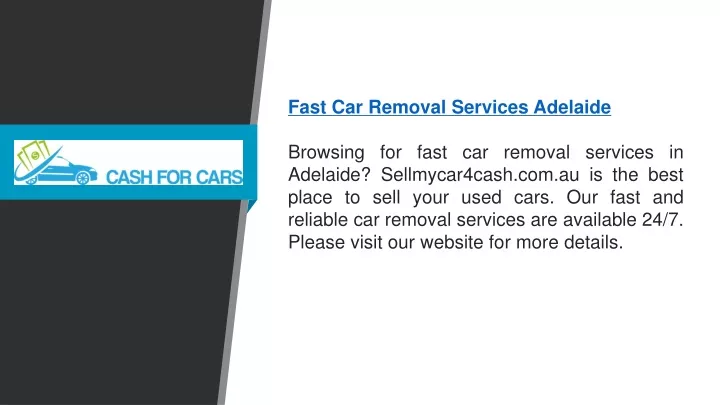 fast car removal services adelaide browsing