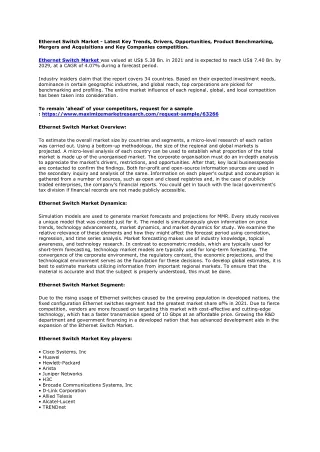 ethernet switch market latest key trends drivers