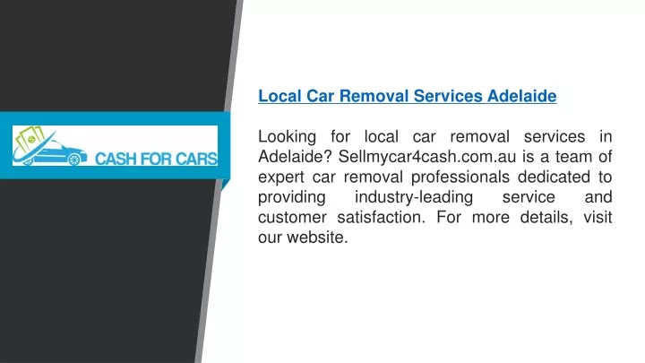 local car removal services adelaide looking