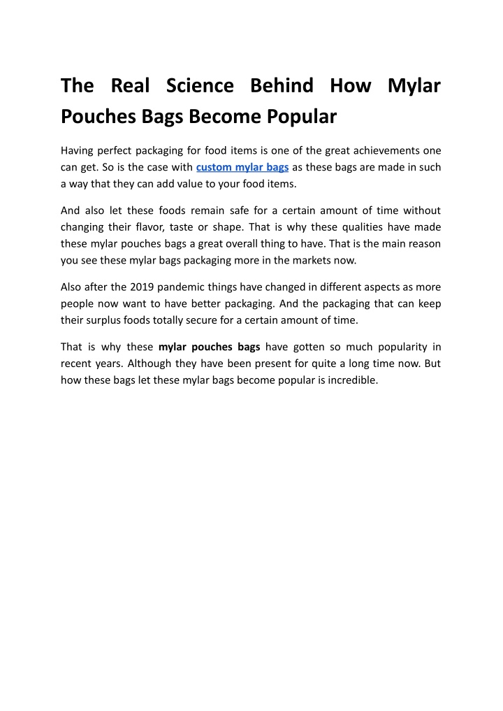 the real science behind how mylar pouches bags