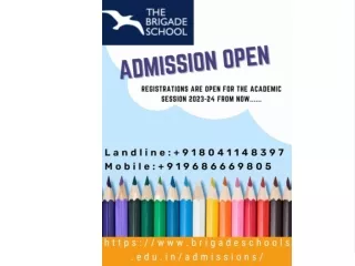 Bangalore school admissions 2023-24