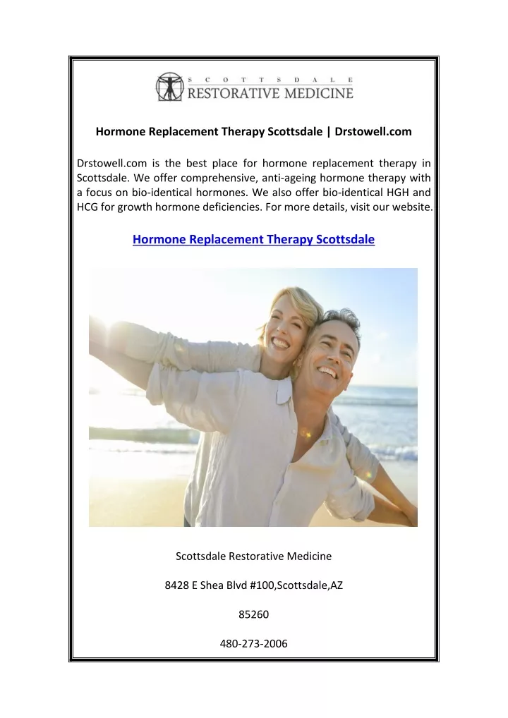 hormone replacement therapy scottsdale drstowell