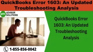 quickbooks error 1603 an updated troubleshooting analysis