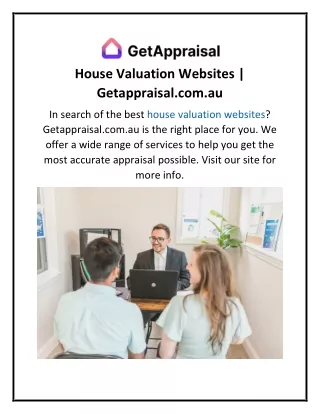 house valuation websites getappraisal com au
