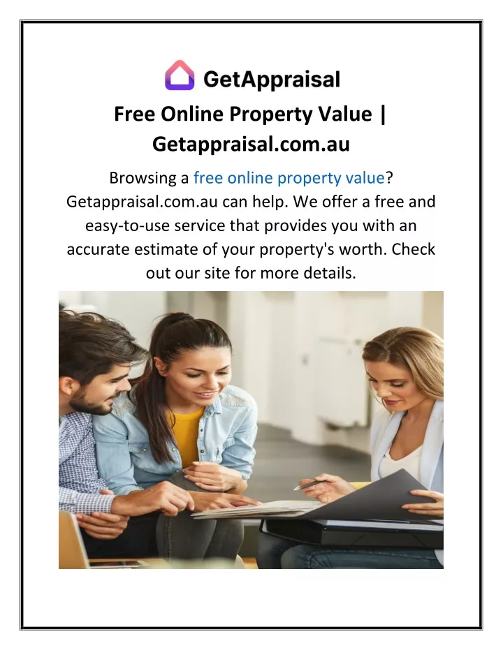 free online property value getappraisal com au