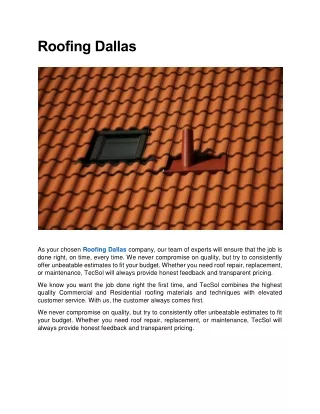 Roofing Dallas