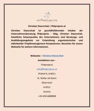 christian dworschak fit4projects at