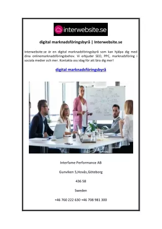 digital marknadsf ringsbyr interwebsite se