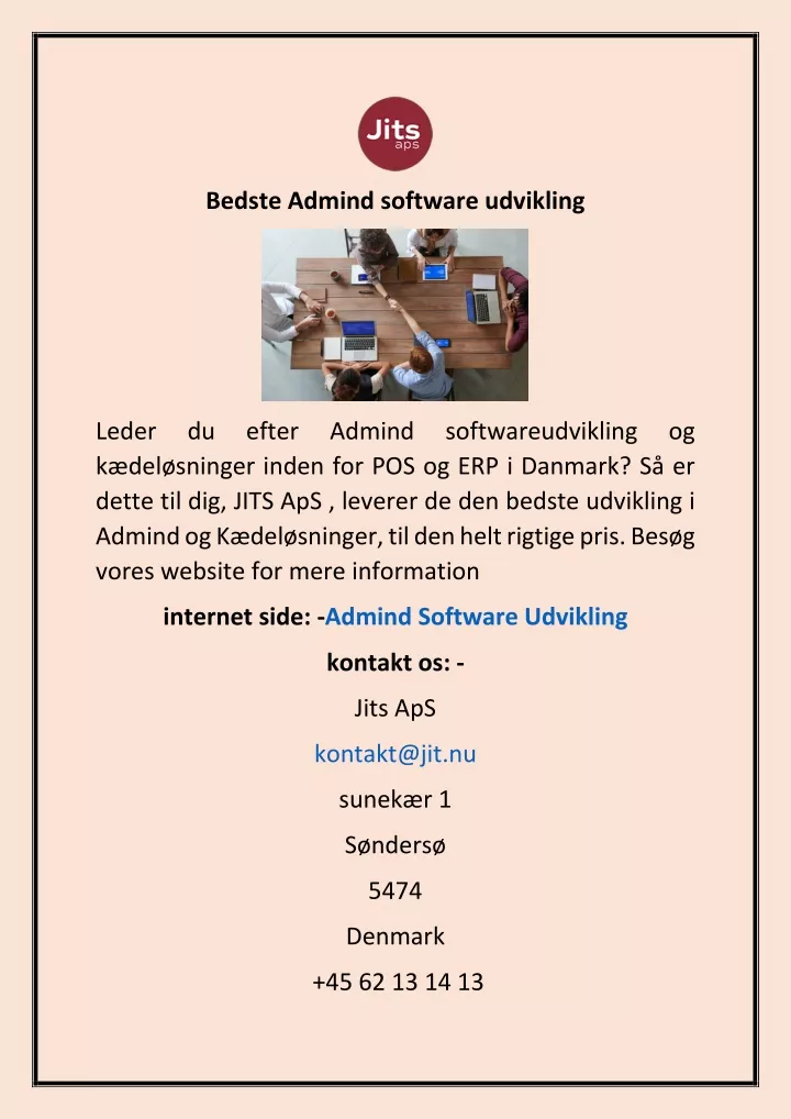 bedste admind software udvikling