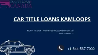 Fill out the online form and get title loans without any job requirements.