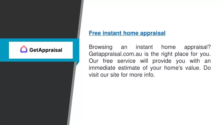 free instant home appraisal browsing an instant