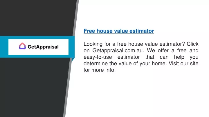 free house value estimator looking for a free