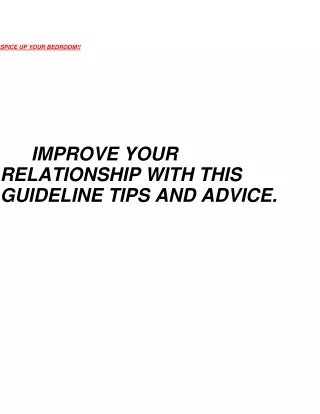 Simply Improve Your Relationship