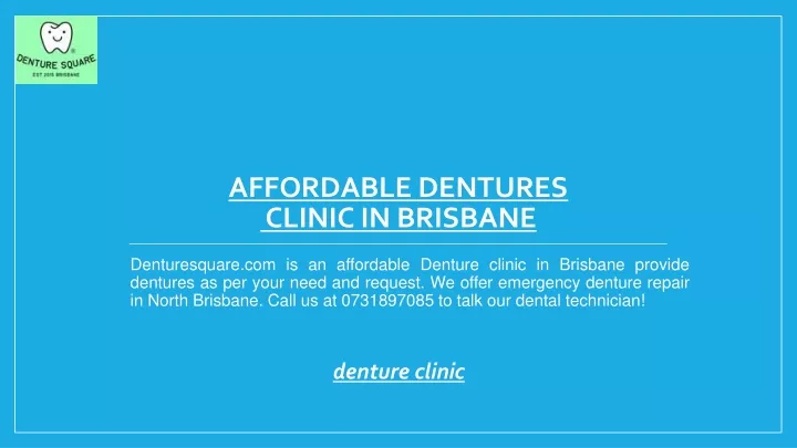 affordable dentures clinic in brisbane