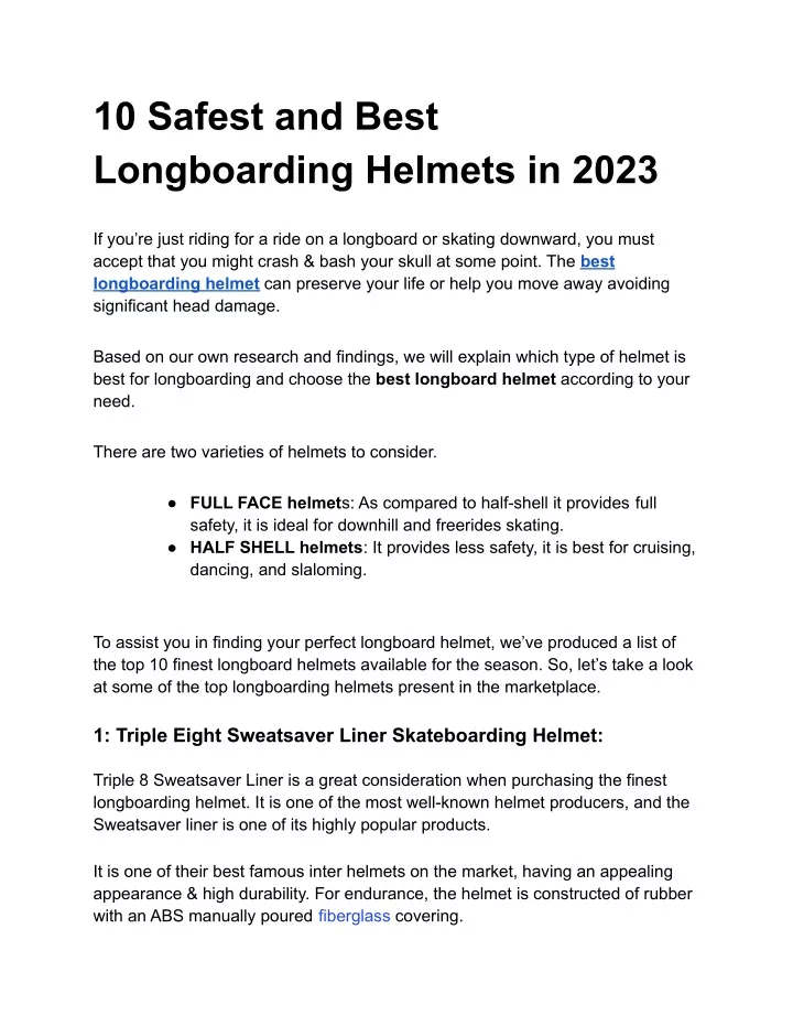 10 safest and best longboarding helmets in 2023