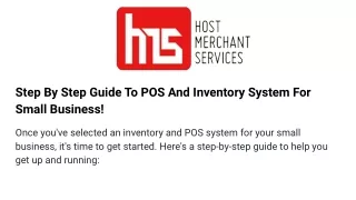 step by step guide to pos and inventory system