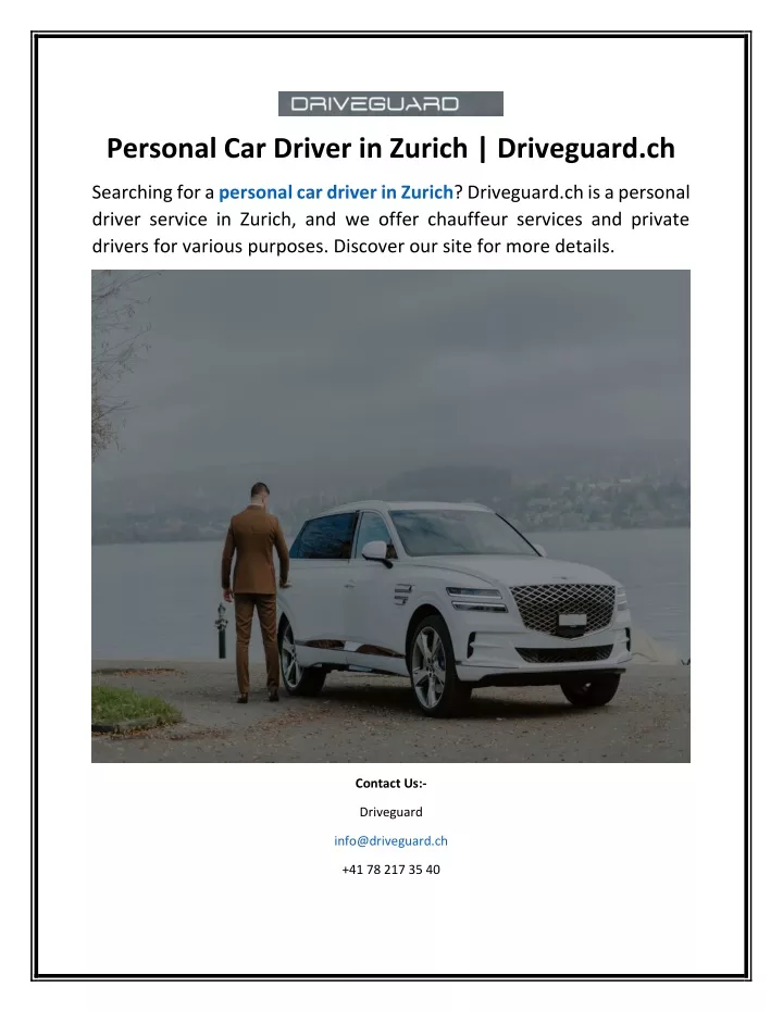personal car driver in zurich driveguard ch