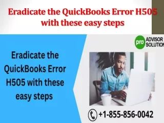 eradicate the quickbooks error h505 with these easy steps