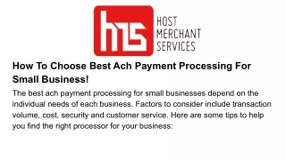 how to choose best ach payment processing