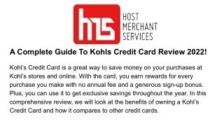 a complete guide to kohls credit card review 2022