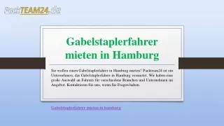 gabelstaplerfahrer mieten in hamburg