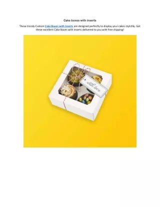 cake boxes with inserts