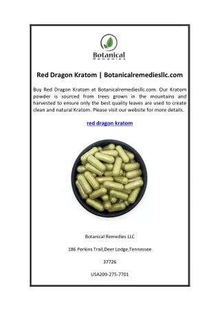 red dragon kratom botanicalremediesllc com