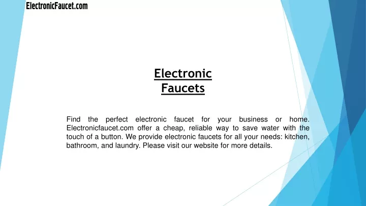 electronic faucets