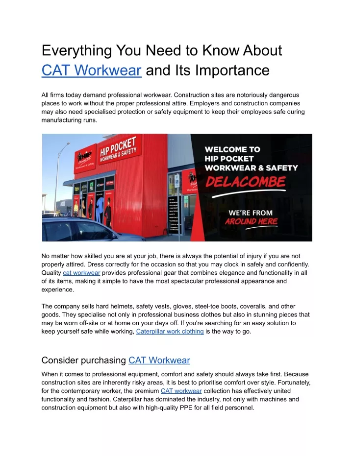 everything you need to know about cat workwear