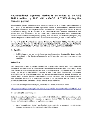 Neurofeedback Systems Market