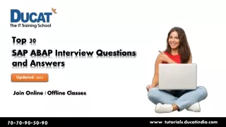 Top 30 SAP ABAP Interview Questions and Answers - Updated 2023