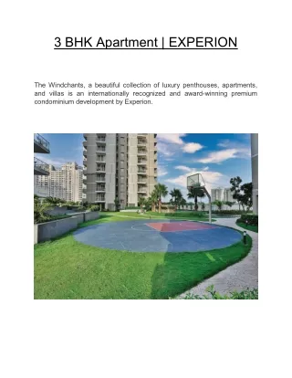 3 bhk apartment experion
