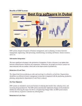 benefits of erp systems