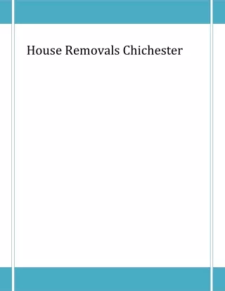 How find House Removals Chichester