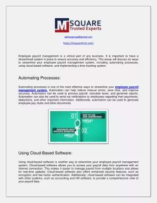 Salary Management System Project