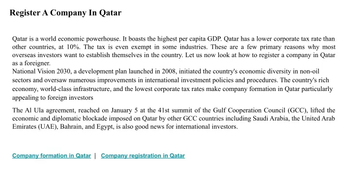 register a company in qatar