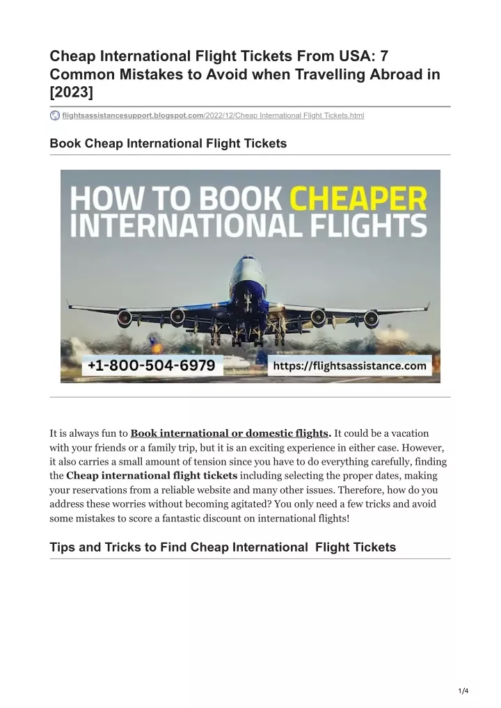 cheap international flight tickets from