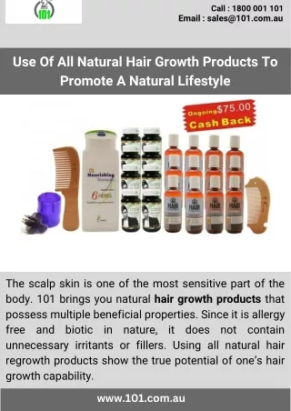 Use Of All Natural Hair Growth Products To Promote A Natural Lifestyle