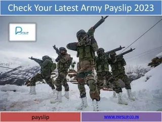 Check Your Latest Army Payslip 2023
