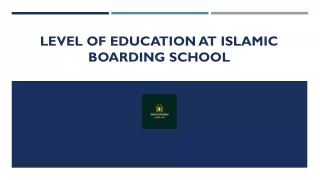 Level Of Education At Islamic Boarding School