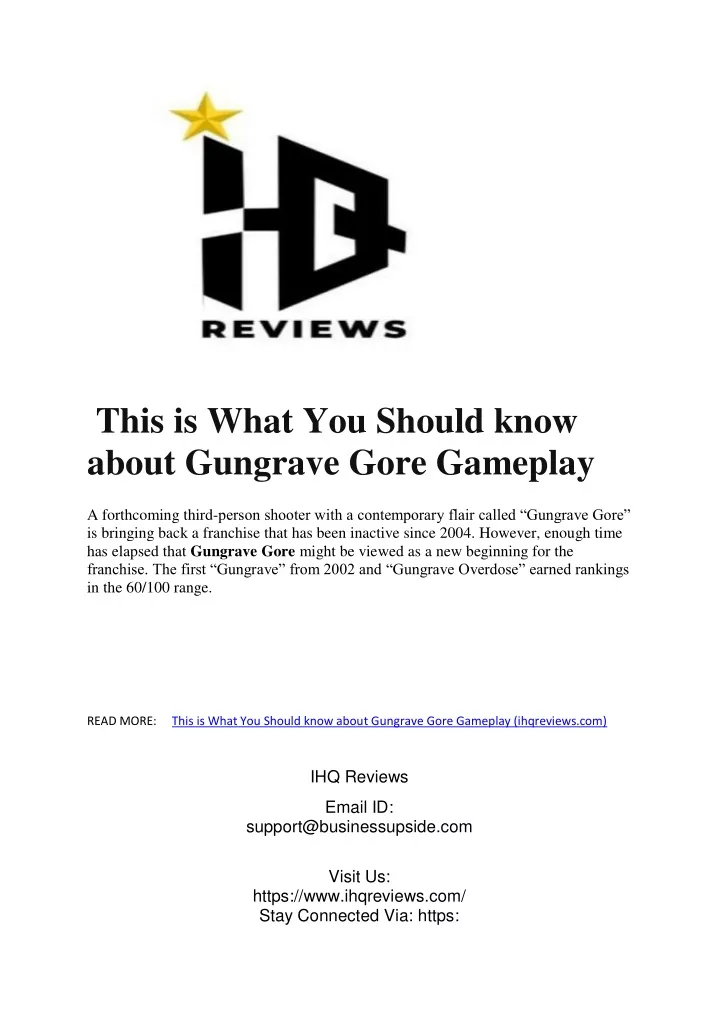 this is what you should know about gungrave gore