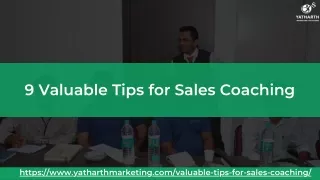 9 Valuable Tips for Sales Coaching