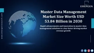 master data management market size worth