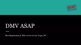 DMV ASAP - Best Registration & Title Service in Las Vegas, NV