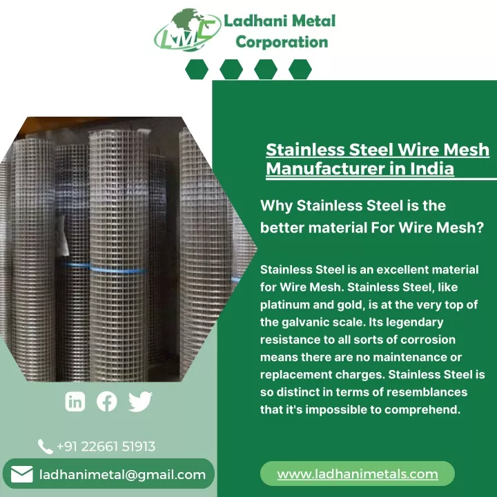 stainless steel wire mesh manufacturer in india